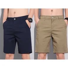 Kit 2  Bermuda Sarja Masculino Brim Short