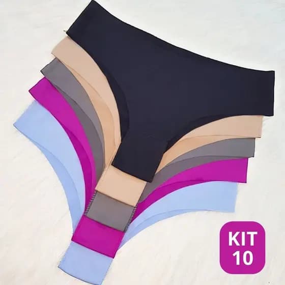 Kit Calcinhas Sem Costura Cortada a Laser Tanga Não Marca - Tanga Roma Ads