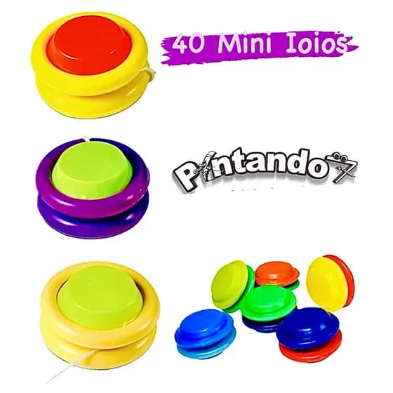 Kit 40 Mini Ioio Brinquedo para Sacolinhas Surpresas Diversas Cores