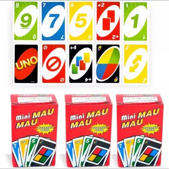 5 Mini Mau Mau Jogo Divertido / Jogo Uno Lembrancinha Brinquedo Infantil