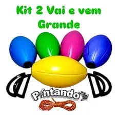kit 2 Vai e Vem Grande Brinquedo Divertido Diversas Cores