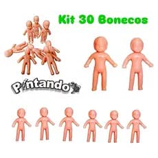Kit 30 Bonecos Pelado Claro Brinquedo Lembrancinha Festa Infantil Chá de Bebê Maquete