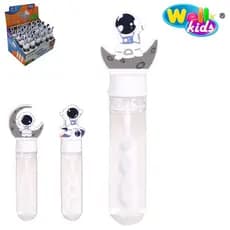Lança Bolha De Sabão No Tubo Astronauta Spaceman Kit Com 3 Peças 14cm Dp Play