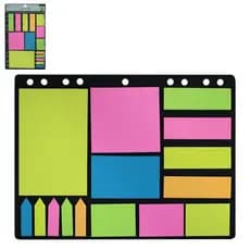 Bloco De Anotação Sticker Com Marcador De Pagina Adesivo 300 Folhas