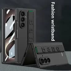 Ultra Fino Pele Amigável Fosco Pulseira Caso Para Samsung Galaxy Z Fold 8 Fold8 5G Capa De Proteção Com Vidro Temperado