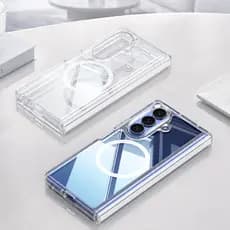 Capa De Telefone Transprent Magnética Para Samsung Galaxy Z Fold 8 Ultra Fold8 5G À Prova De Choque Carregamento Sem Fio