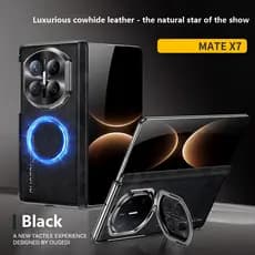 360 ° Caso Suporte De Rotação Para Huawei Companheiro X7 X6 MateX7 MateX6 5G Couro Magnético Dobrável Dobradiça Proteção