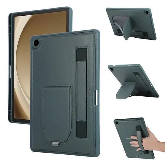 Capa Para Tablet Samsung Galaxy Tab A11 Plus A9 + 11 Polegadas 2025 A11 A9 8.7 Kickstand PU + TPU Com Pulseira/Slot Cane