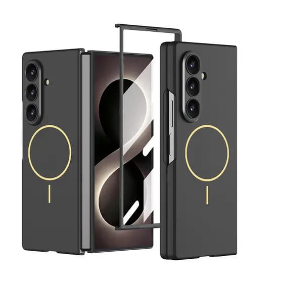 Luxo Fino Fosco Caso Para Samsung Galaxy Z Fold 8 Ultra Fold8 5G Magnético Carregador Sem Fio Capa Protetora Com Vidro T