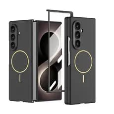 Luxo Fino Fosco Caso Para Samsung Galaxy Z Fold 8 Ultra Fold8 5G Magnético Carregador Sem Fio Capa Protetora Com Vidro T