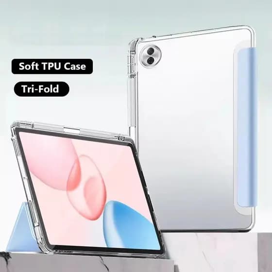 Capa Para Vivo Pad5c 12.1 2026 iQOO Pad6 Pro Pad5c Pad5e Pad5 SE 12.3 Pad3 Pad2 Protetora Transparente Com Suporte Tripl