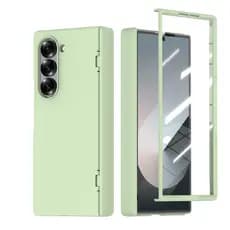 Para Samsung Galaxy Z Fold 7 6 5G Fosco Dobradiça Dura Caso Do Telefone Tela De Vidro Filme Proteção À Prova De Choque C