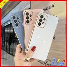 Capinha Samsung A13 A32 A32 A23 A52 A53 5G A33 5G A52S A72 Design Proteção De Borda Reta Estojo De Lente De Telefone Moda ZBB
