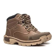 Bota Coturno Masculino Couro UNDERSPORTS Resist Confortavel Bico Pvc Segurança C.A + EPI Undersports