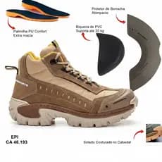 bota coturno 2068 undersports trilha trabalho adeventure lazer com certificado ca proteçao