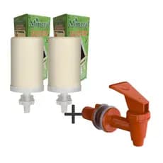 Kit 2 Velas Carvão Ativado Para filtro + Torneira Click Marrom Para Filtros De  Barro E Filtros Gravidade Super Oferta