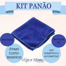 Kit 2 Pano de Chão Microfibra Limpeza Multiuso Secagem Vidro