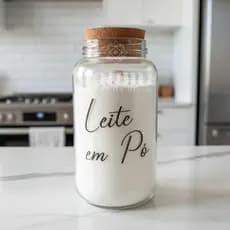 Pote Hermético de Vidro 830ml Tampa Cortiça para Mantimentos