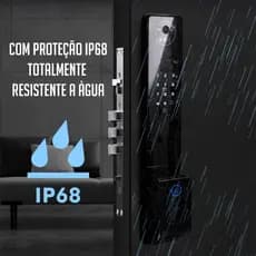 Fechadura para Portas de Alto Padrão Reconhecimento Facial 3D Aço Abertura Remota Wifi Aplicativo Tuya Smart