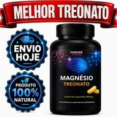Treonato de Magnésio 1000 mg + Treonina 60 Comprimidos - POTE PARA 30 DIAS USO