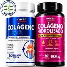 Colágeno Hidrolisado Ácido Hialurônico + Colágeno Tipo 2 Original Pele Cabelos Unhas + Articulações
