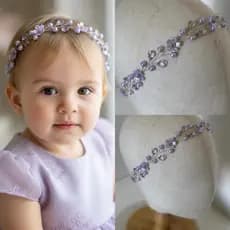 Tiara Lilás roxo flores delicadas,daminhas,aniversario, casam