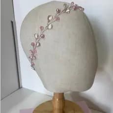 Tiara gota rosa bebê , aniversário , casamento, batizado , formatura.