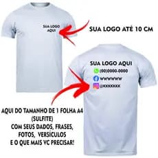 Camiseta Branca Personalizada Estampa Exclusiva Profissional Blusa Uniforme Trabalho Serviços Malha