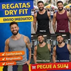 Blusa Regata Masculina Dry Fit Verão Fresca Seca Rápido Leve Atacado Malha Premium Treino Academia