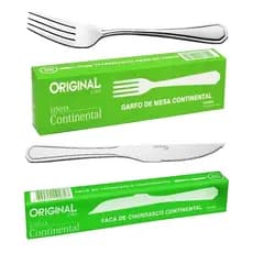 Jogo Garfo Faca Inox 24 Pecas Bar restaurante Buffet