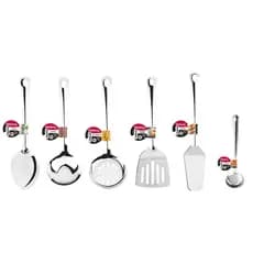 Kit Utensilios Para Cozinha 6 Pecas Aco Inox Pequenos