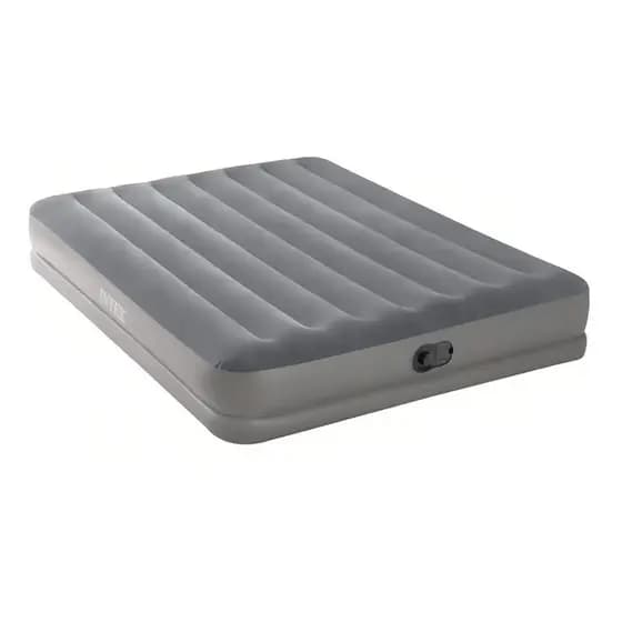 Colchão Inflável CASAL Intex Dura Beam Fiber Tech Cinza com Bomba USB embutida #64114