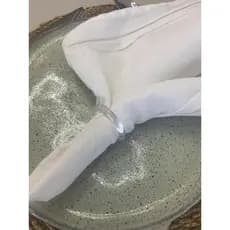 Kit Argola Cristal Porta Guardanapo, Ideal para Casamento, Mesa Posta e Festas Elegantes