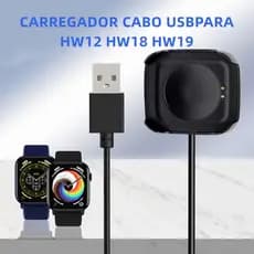 cabo carregador  usb para SMARTWATCH HW12 16 HW18 HW19 HW22 com magnético