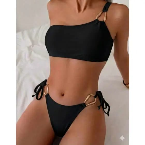 Biquini Mula Manca Argola Amarração Lateral Moda Praia Verão