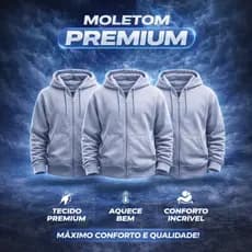 Kit 3 Moletom Feminino e Masculino Flanelado Zíper Jaqueta Térmica Inverno Confortável Blusa Outono