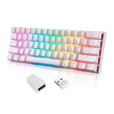 Teclado Mecanico Gamer Motospeed SK62 wireless 2.4 ghz  RGB  Switch Vermelho/ azul  bluetooth 5.0