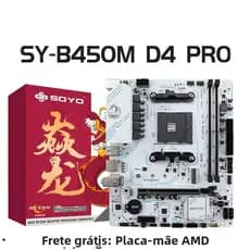 Placa Mae soyo/maxsun B450M/a520  D4 PRO  micro atx Ddr4 Nvme Pcie am4