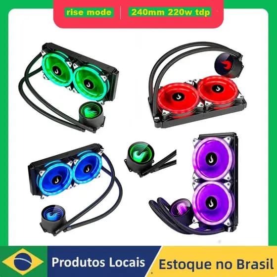 Water Cooler Rise Mode/tgt Gamer Black 360/240 mm Preto lga 1551/55/1200/ 1700/2011 AM4/AM5/am3