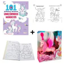 101 primeiros Desenhos Unicorno mais Pegasus da Princesa Brinquedo Unicornio de Pentear