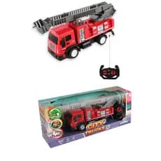 Carrinho Carro Bombeiro Controle Remoto Com Luz Farol 7 Funções