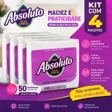 Kit 4 Guardanapos Absoluto – 50 Folhas Cada