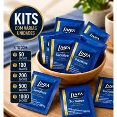 Kit Sachês Adoçante Linea Sucralose Individual | SACHÊ |  Sem Glúten| Café | Chá | Suco