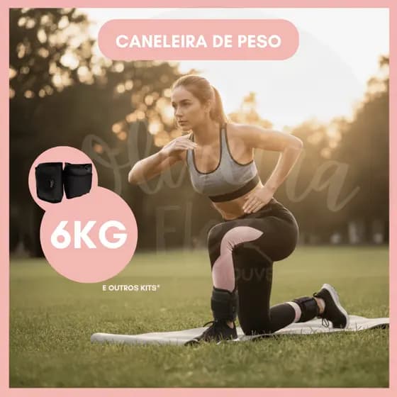 6 Kg Par Caneleira Tornozeleira Rosa Com Peso Treino Exercício Crossfit Fitness Contém o Par