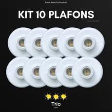 Kits Diversos Plafon Soquete E27 Branco Bivolt Plafonier Redondo Luminaria Bocal de Teto Expedição