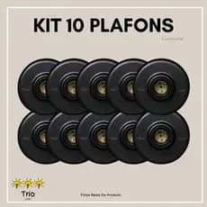 Plafon Preto 10 Unidade Soquete E27 Bivolt Plafonier Redondo Luminaria Bocal de Teto Expedição