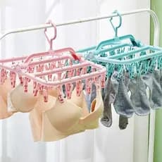 Varal Para Roupas Intimas 26 Prendedores Dobravel Reforçado Calcinha Meia Cueca