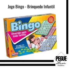 Jogo de Bingo Brinquedo Infantil Para Festa Brincadeira