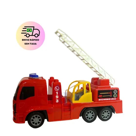 Caminhão Carrinho De Bombeiro Brinquedo Infantil Menino Menina Presente