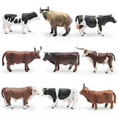 Animais de Fazenda, Luta de Touros, Búfalo, Zebu, Gado, Bezerro, Touro, Figuras de Ação, Coleção de Brinquedos